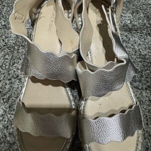 Marc Fisher Metallic Silver Espadrilles